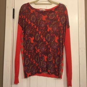 Women’s Loft Lightweight Paisley Sweater. Size M